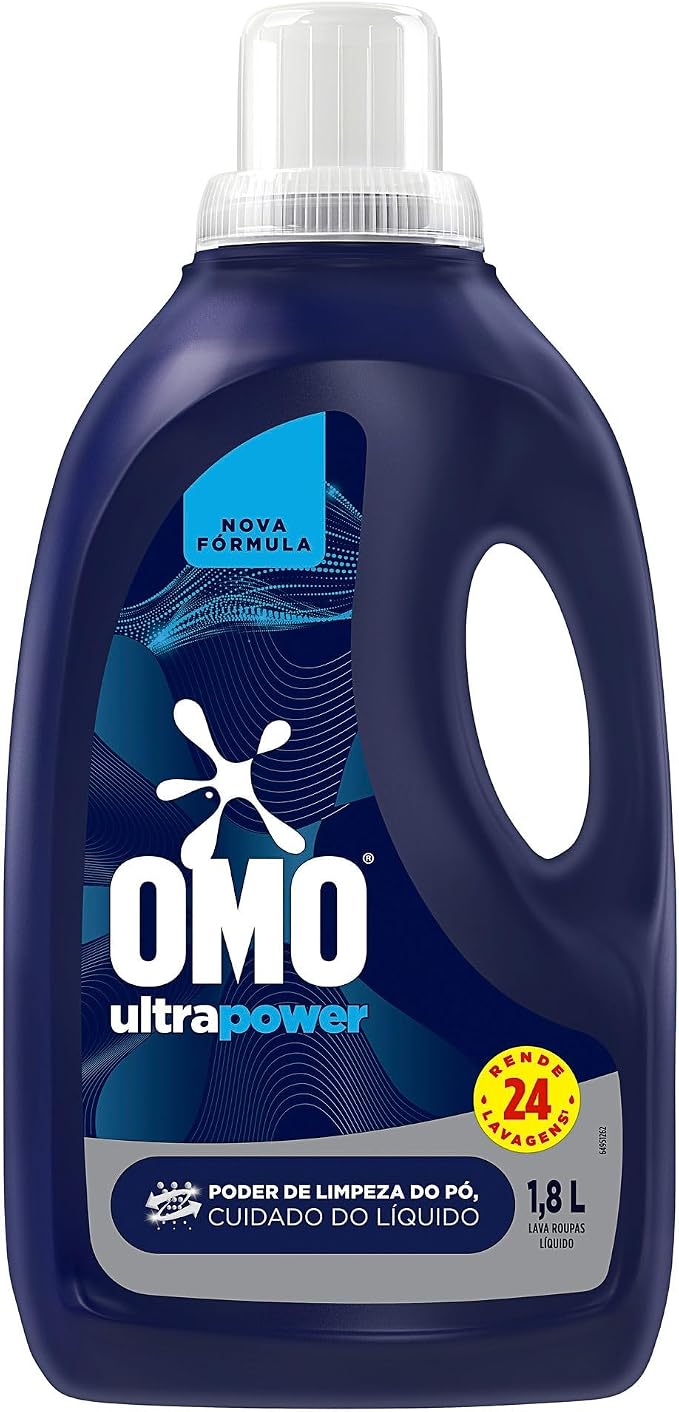 Lava-Roupas OMO Líquido Omo Ultra Power | Frasco, 1 8L